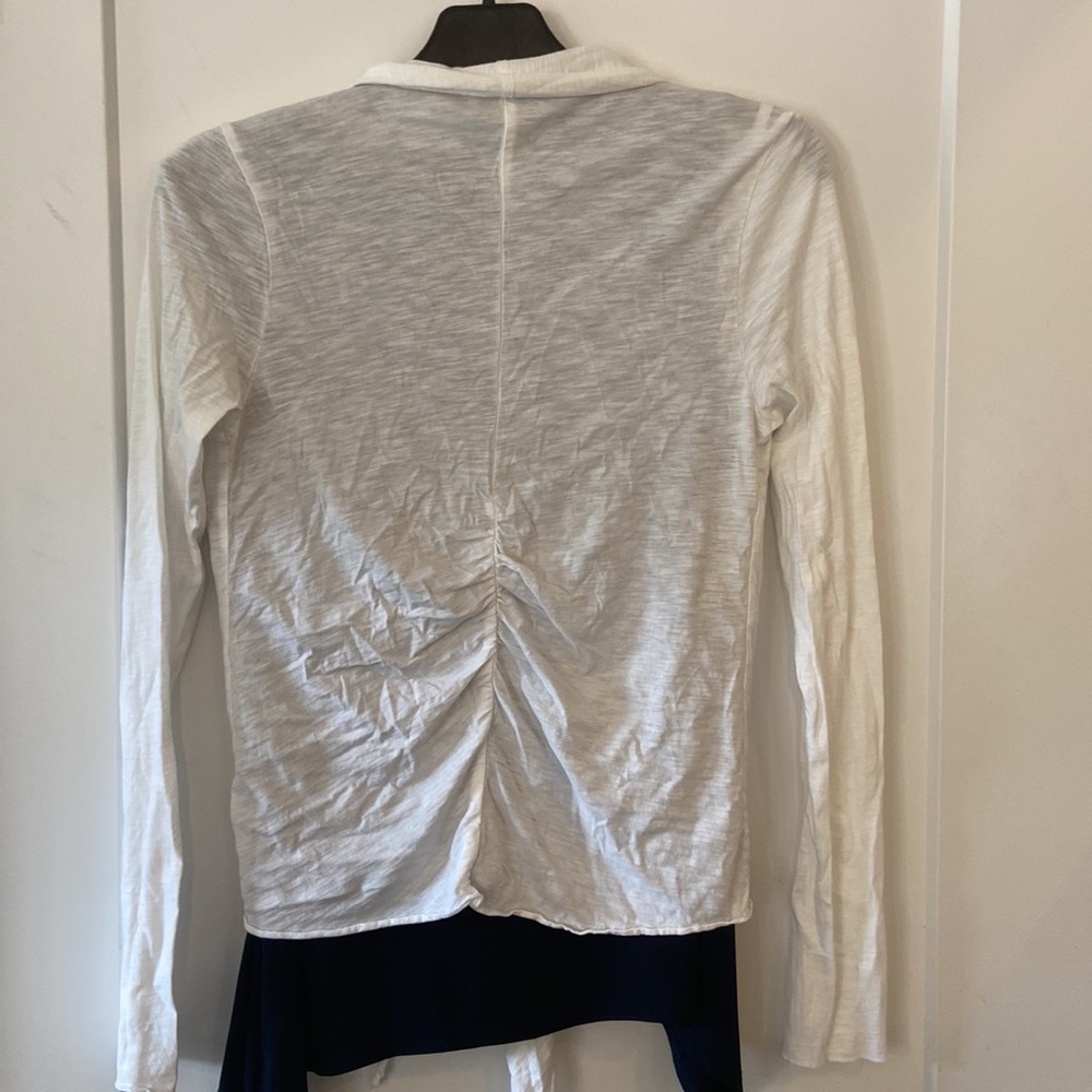 Kenneth Cole white open cardigan with front tie size S - Picture 4 of 16